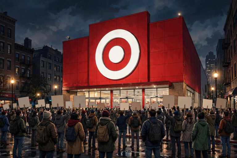 Protest outside Target store